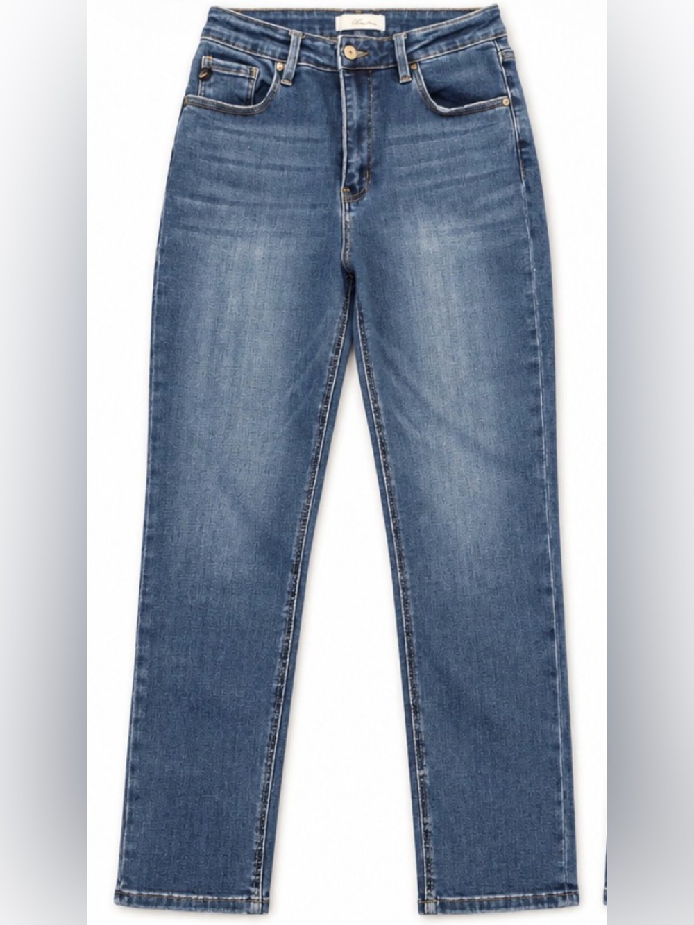KanCan Jeans 11/29 High Rise Slim Straight Medium Wash Stretch Denim